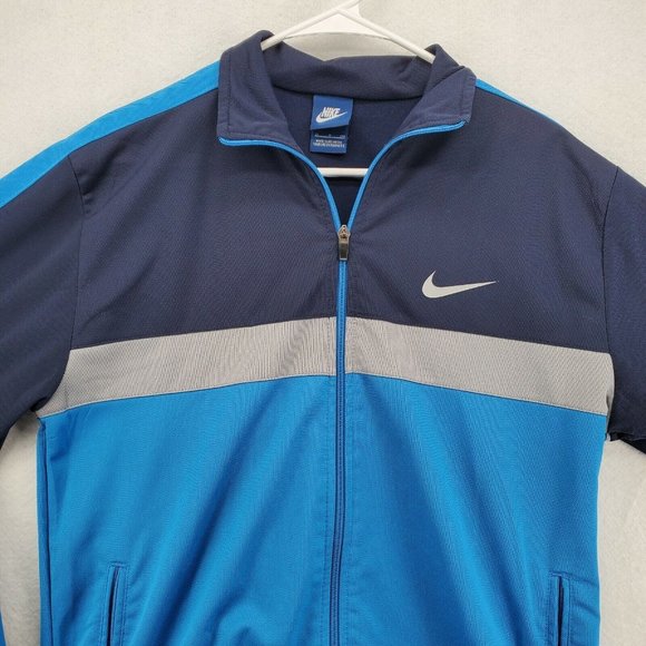 Nike Jacket Women's Dri-Fit Long Sleeve Full Zip Polyester Blend Blue Extra Larg - Picture 7 of 12